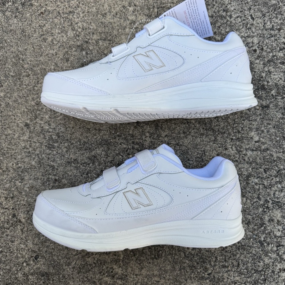 New Balance 577 MW577VW Mens 10.5 Wide 4E White Leather Walking Comfort Shoe NWT - Picture 8 of 12